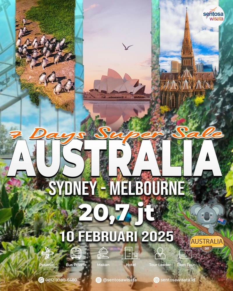 Paket Tour Australia Melbourne Sydney 7 Hari