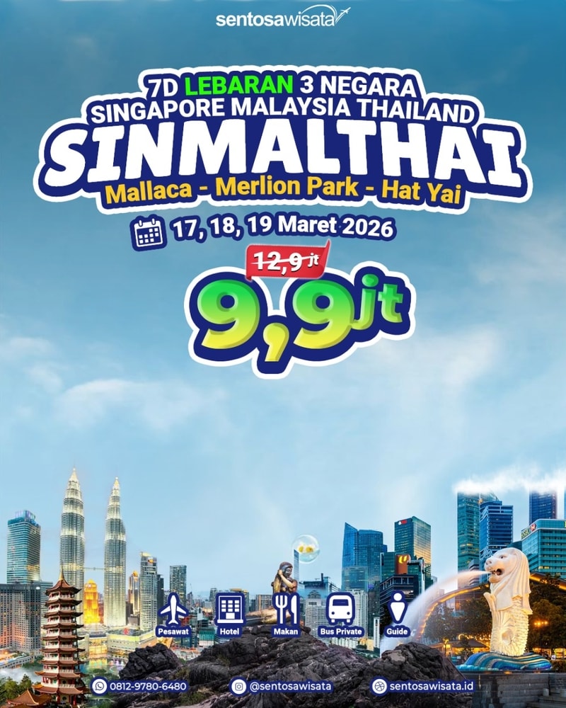 paket tour 3 negara lebaran