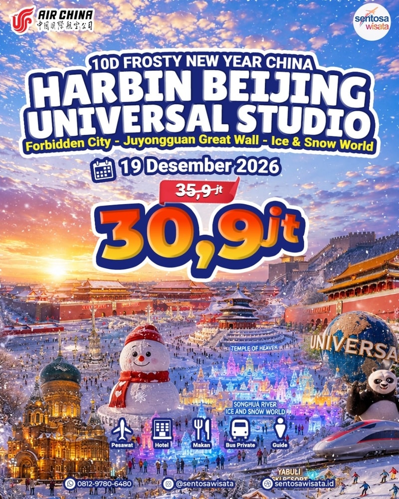 paket tour harbin beijing + universal studio