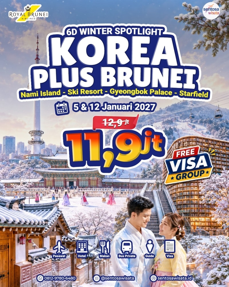 tour Korea Januari murah