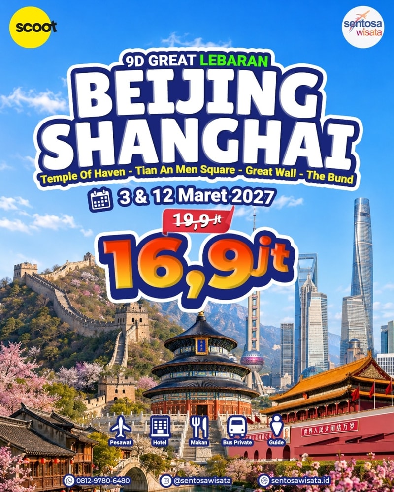 paket tour beijing shanghai lebaran