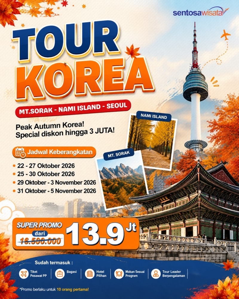 Paket tour Korea Autumn
