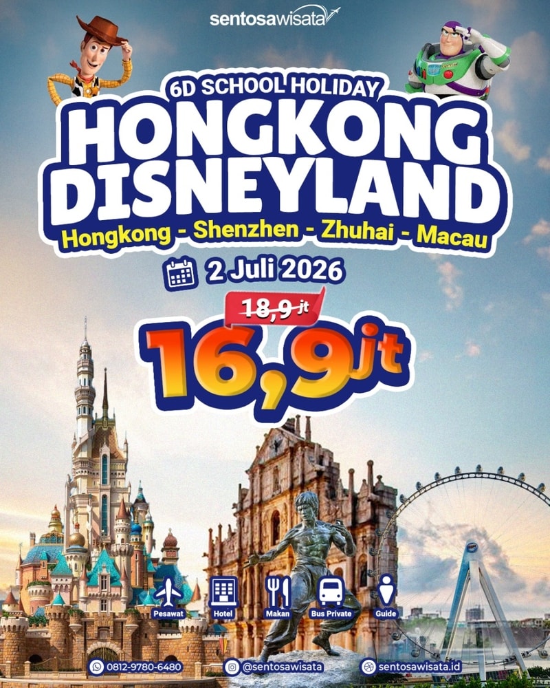 Paket tour hongkong libur sekolah