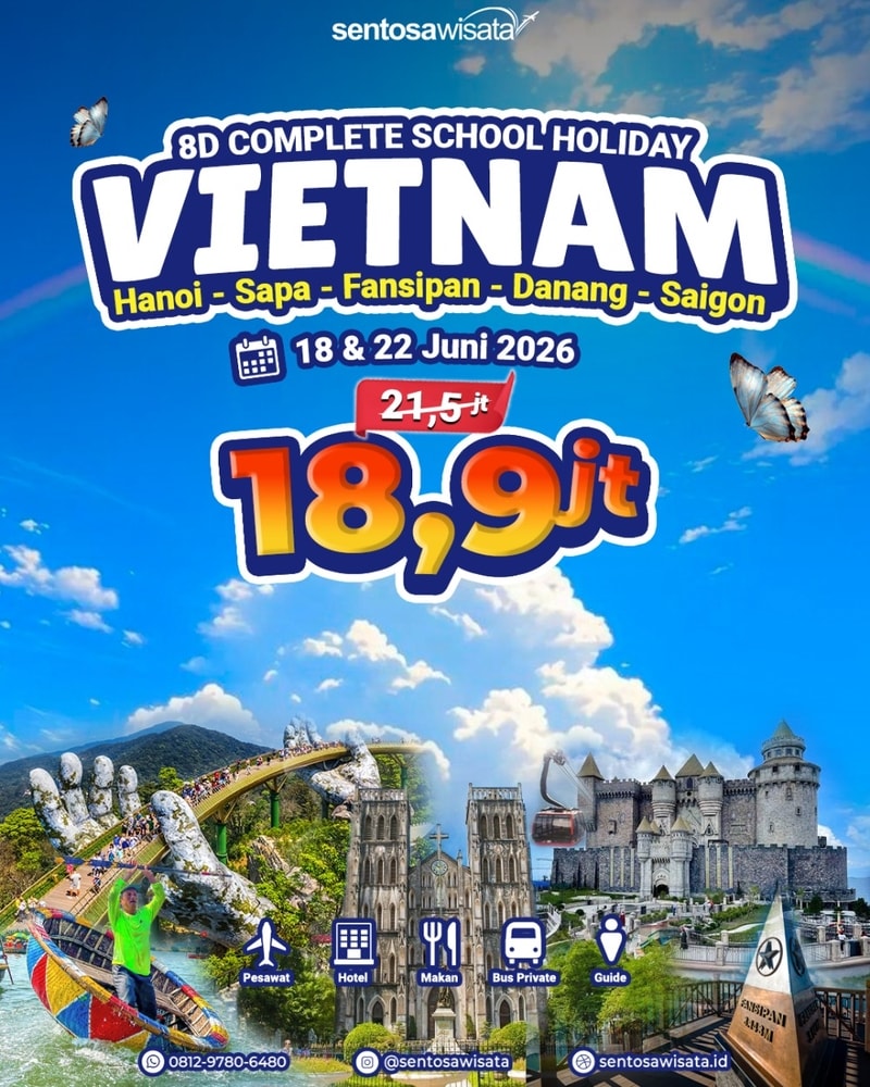 paket tour vietnam libur sekolah