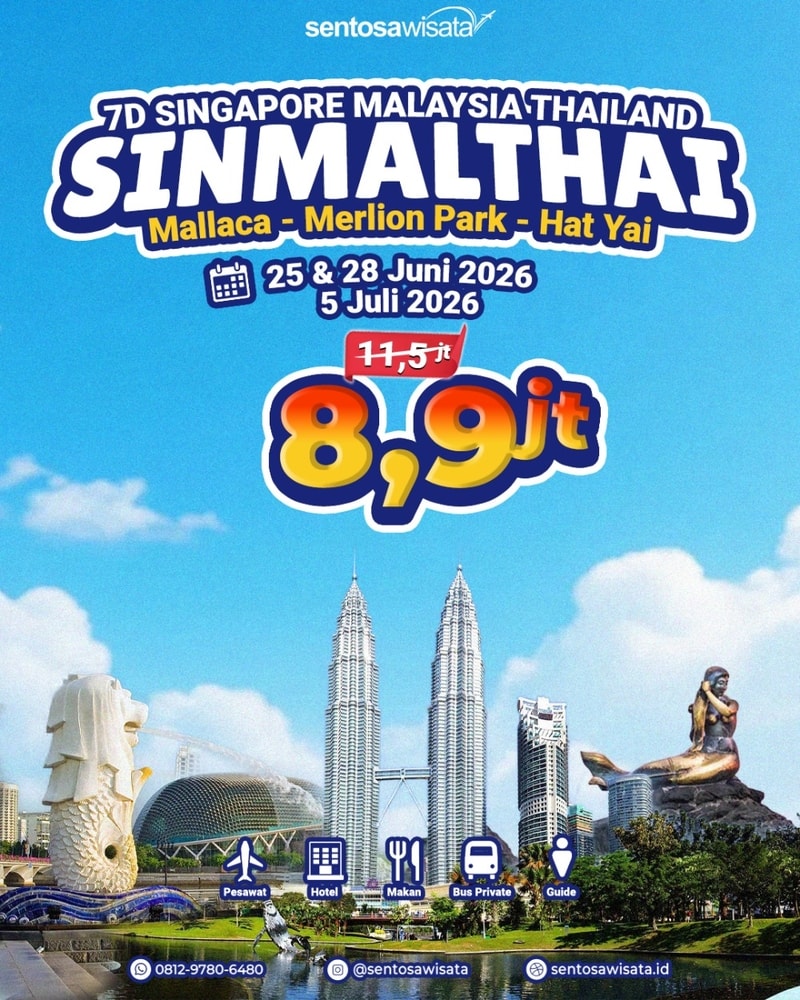 paket tour 3 negara murah