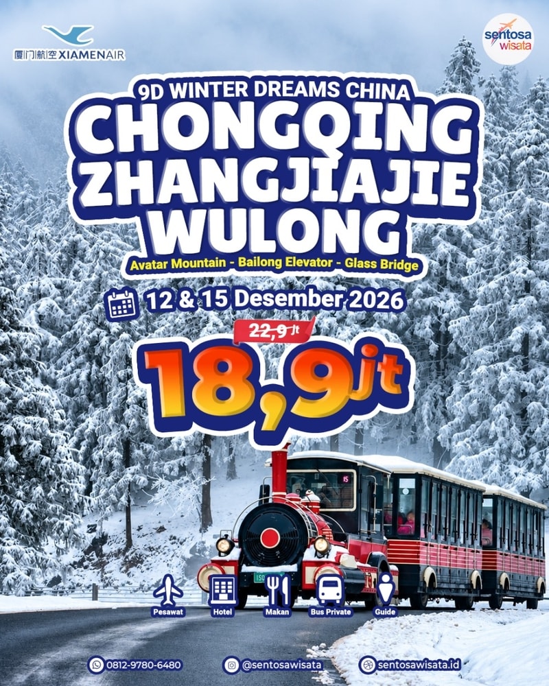 paket tour chongqing zhangjiajie winter