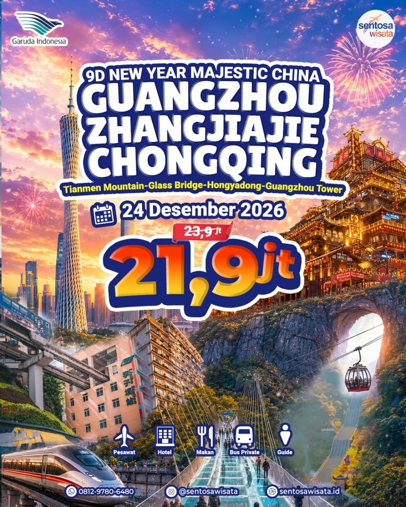 tour chinga chongqing zhangjiaje akhir tahun