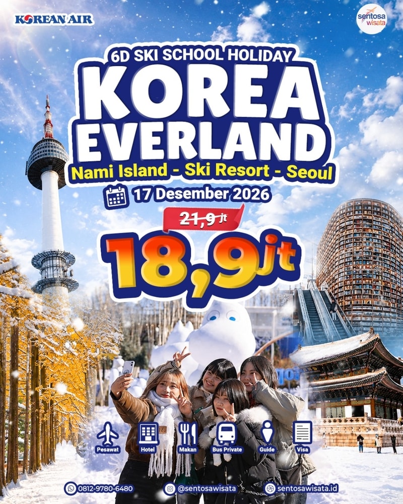 paket tour korea everland desember