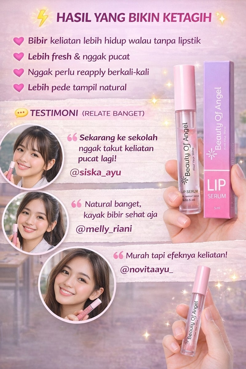 Beauty Of Angel Lip Serum — Promo Spesial B6 — Fitur & Manfaat 3