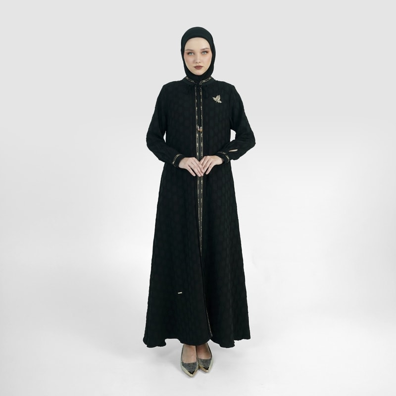 HIKMAT Abaya A1386 - Noble Emblem Abaya