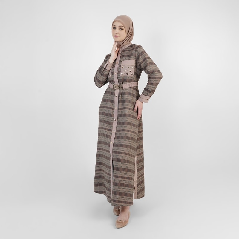 HIKMAT C1345 - Modanah Grid Abaya