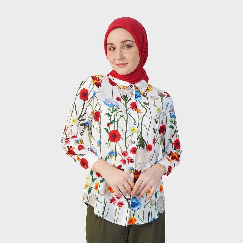 HIKMAT B4472 - Floral Whimsy Blouse
