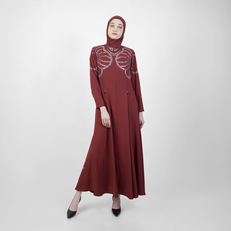 HIKMAT A6265 - Velour Sparkle Abaya