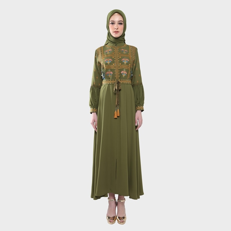 HIKMAT A3845 - Floral Majesty Abaya