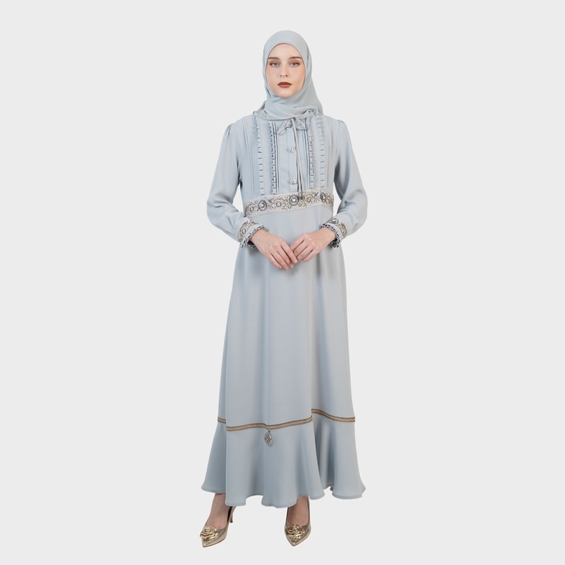 HIKMAT D9625 - Frill Luxe Dress