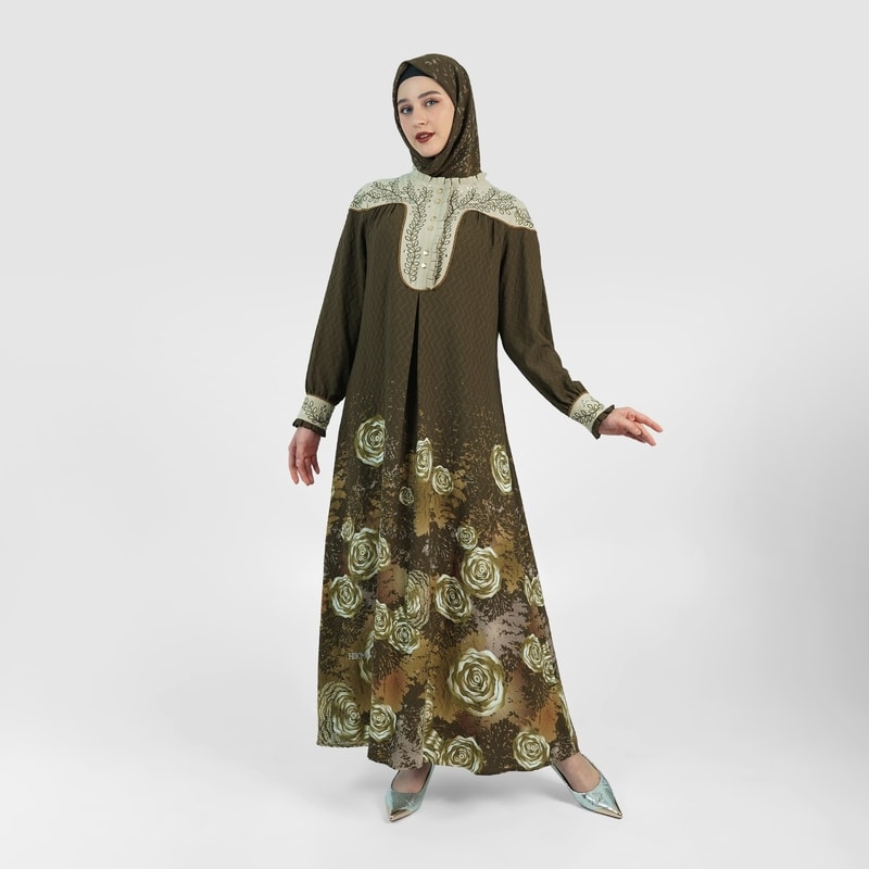 HIKMAT A3821 - Nebris Sylverose Abaya