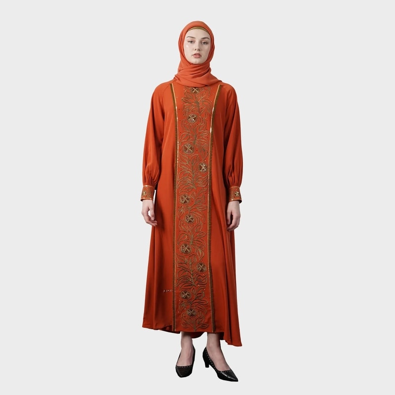 HIKMAT A7922 - Majestic Vine Abaya