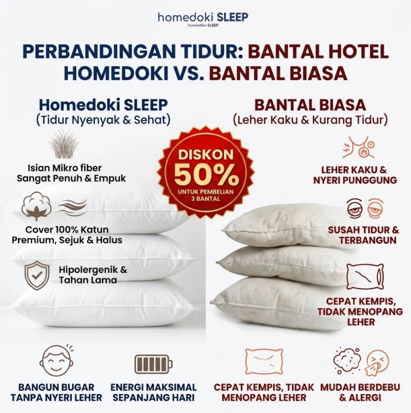 Detail bahan Bantal Vablo Memory Foam