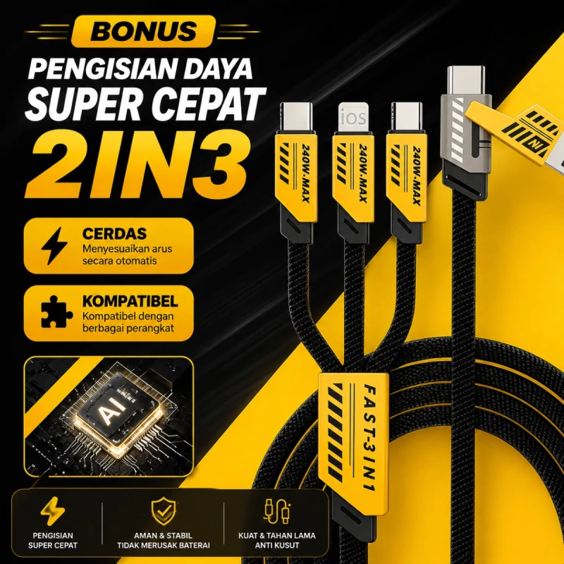 Detail fitur Charger 120W