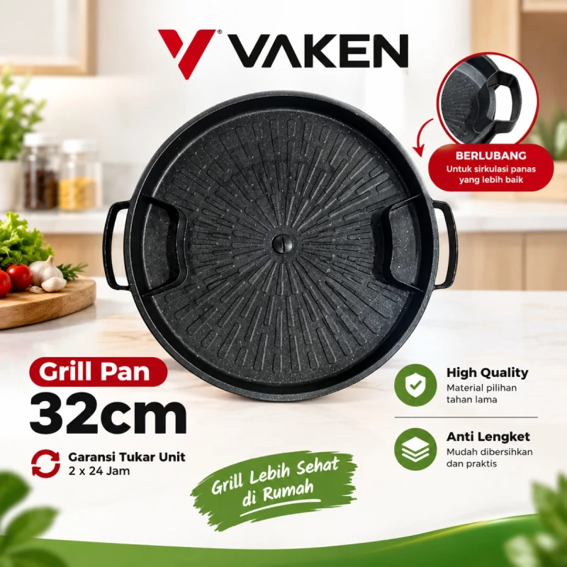 Grill Pan VAKEN 32 cm anti lengket