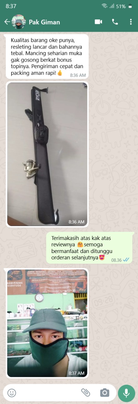 Testimoni pembeli tas pancing - Pak Giman