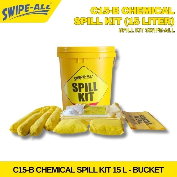 Chemical Spill Kit 15 Liter Swipe-All Bucket