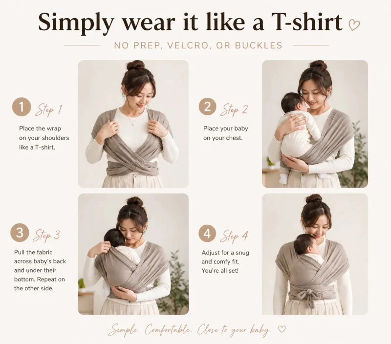 Tutorial Pemakaian Baby Carrier Wrap