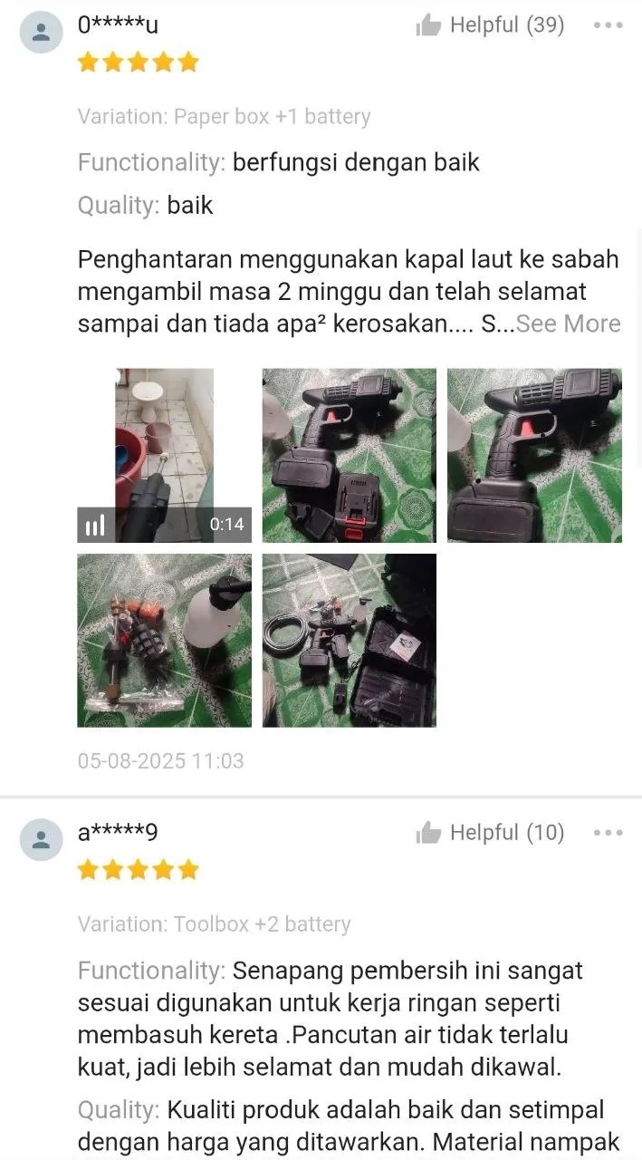 Testimoni pembeli Water Jet 988VF 2