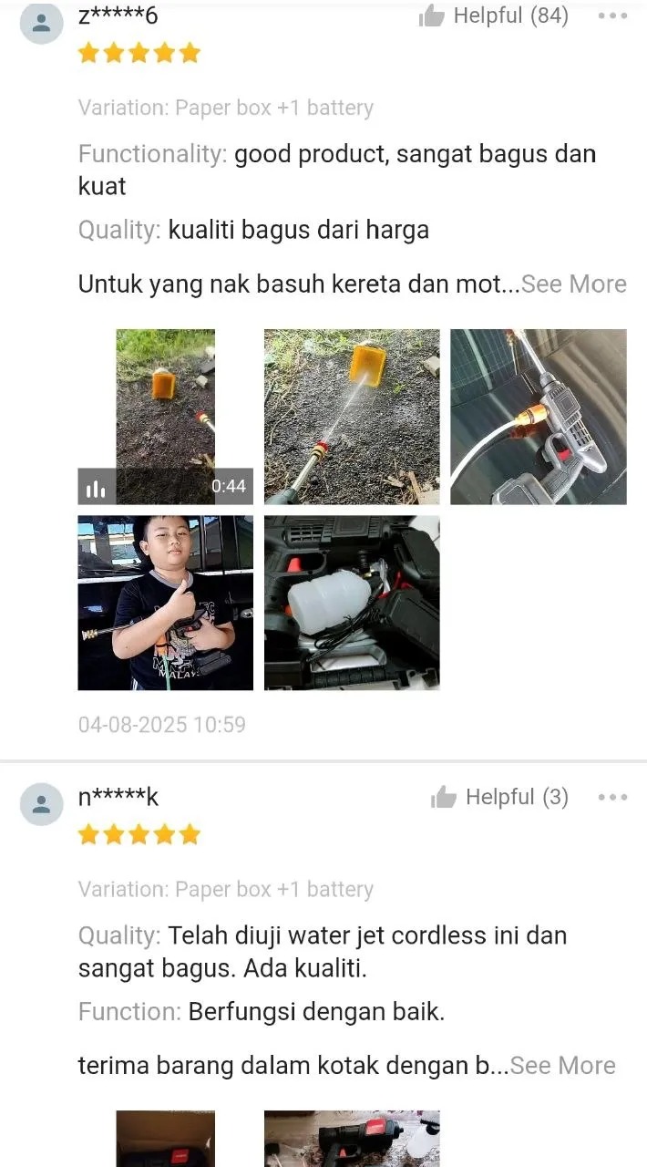 Testimoni pembeli Water Jet 988VF 3