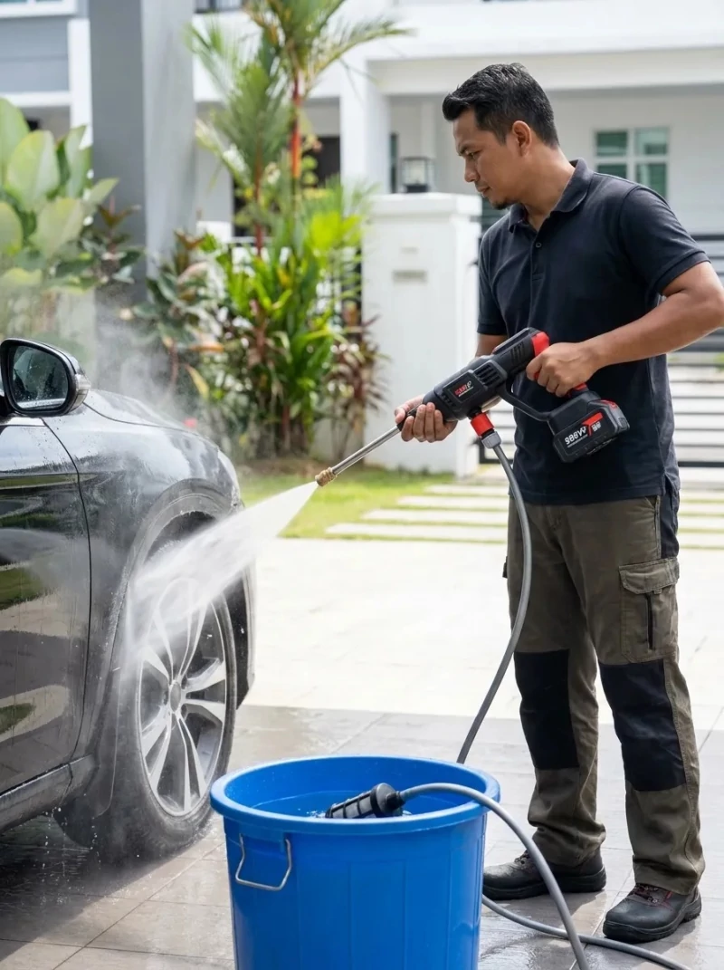 Water Jet 988VF digunakan untuk mencuci kereta