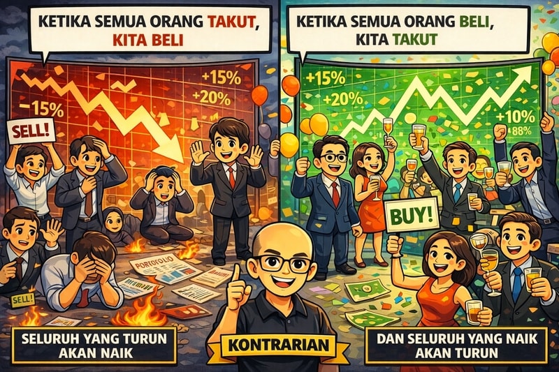 Kontrarianlah dalam market