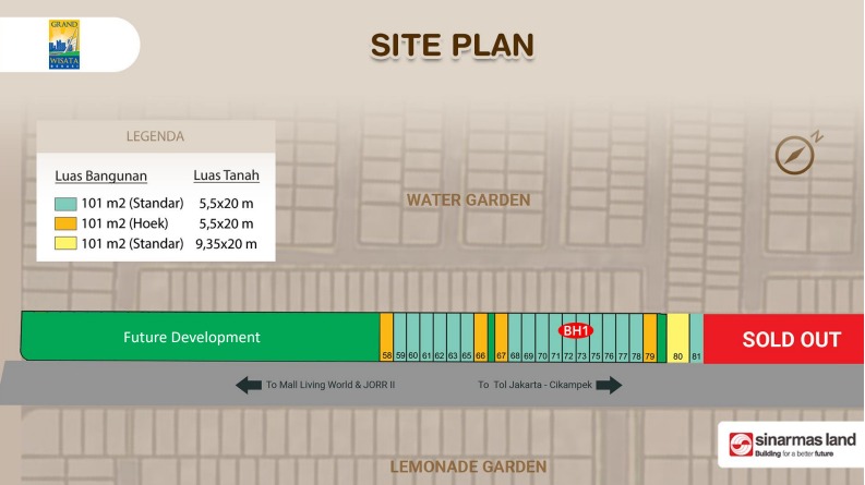 site plan garden loft Grand wisata