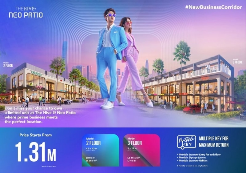 Ruko The Hive Patio at Lippo Cikarang : Ruko 2-3 Lantai di Jalur utama penghubung residential dan Industrial