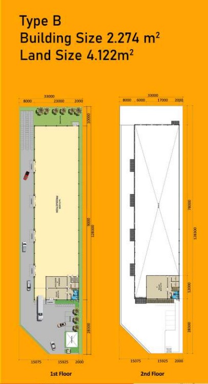 Layout Gudang Deltamas Cikarang GIIC Disewakan Luas 2000 meter