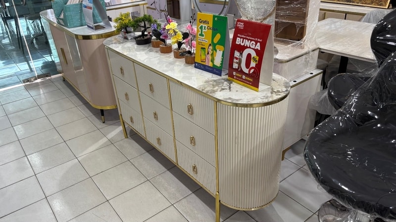 toko furniture di Palembang - display buffet konsul di Vermont Office & Home Living Palembang