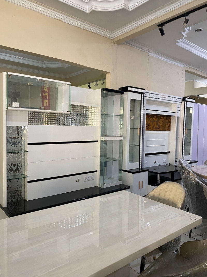 toko furniture bandar lampung - display buffet hias tv di Vermont Office & Home Living Bandar Lampung