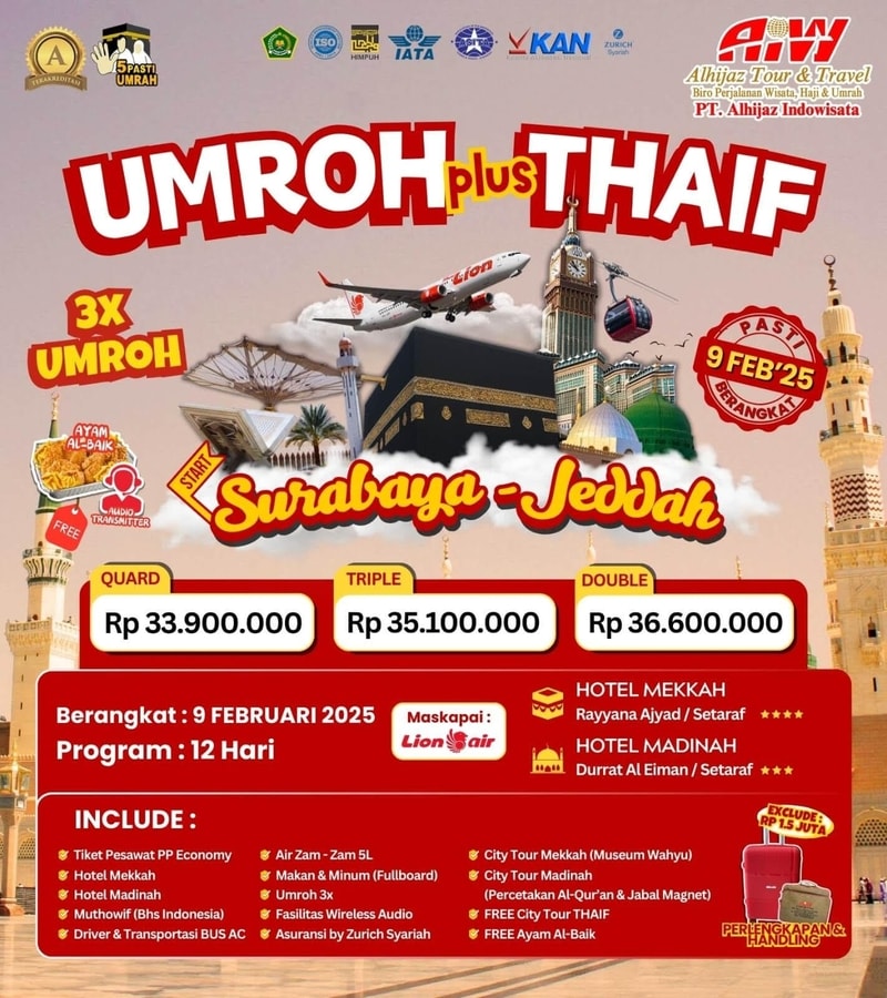 umroh-12-hari-surabaya-februari-2025