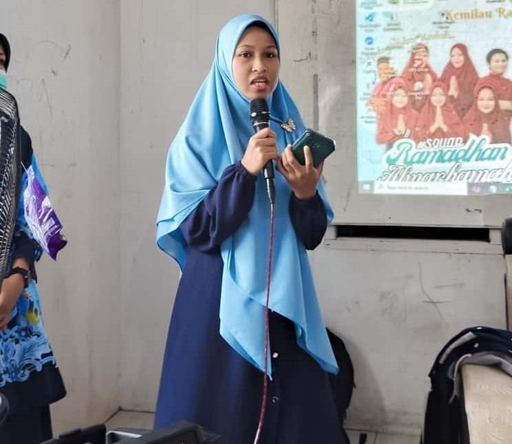 Riska menyampaikan kata sambutan dan apresiasi kepada pihak RSUD Jusuf SK