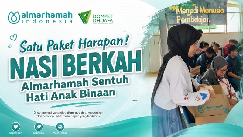 Satu Paket Harapan! NASI BERKAH Almarhamah Sentuh Hati Anak Binaan