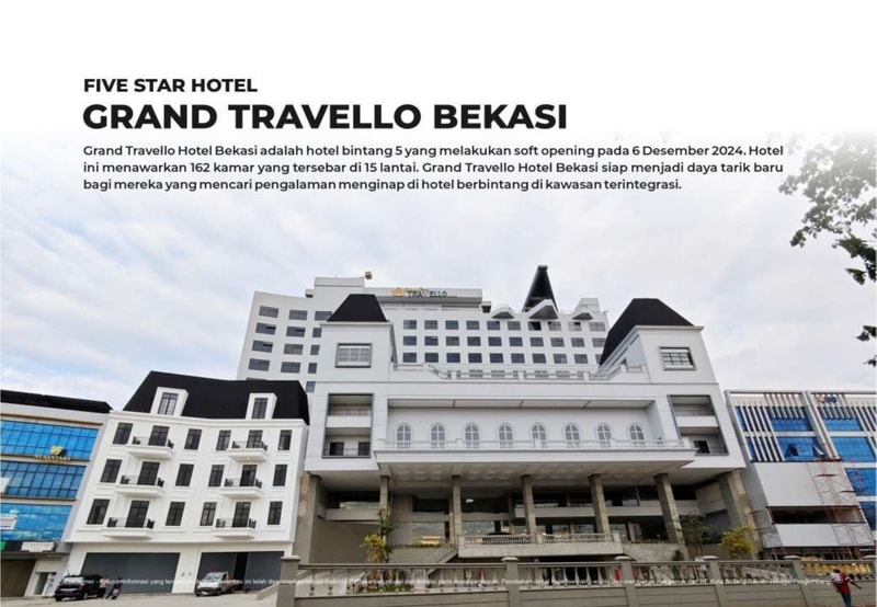 Grand Travello Hotel Bintang 5 di Grand Kota Bintang Bekasi
