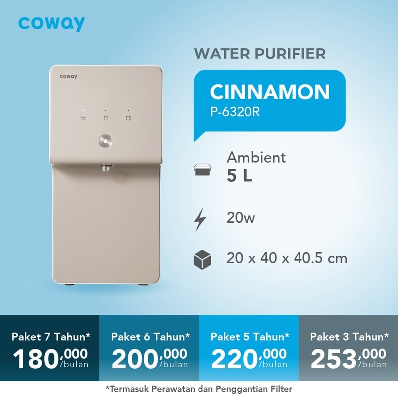 Water Purifier Coway Cinnamon - Pemurni air minum RO desain minimalis modern