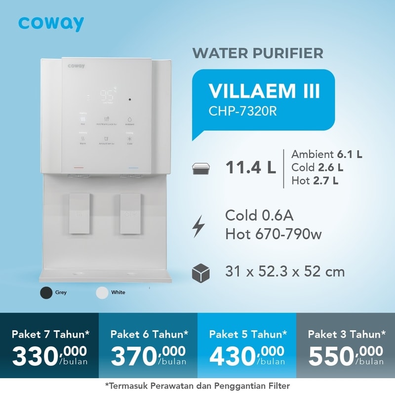 Water Purifier Coway Villaem 3 - Pemurni air minum RO 4 suhu higienis dan elegan