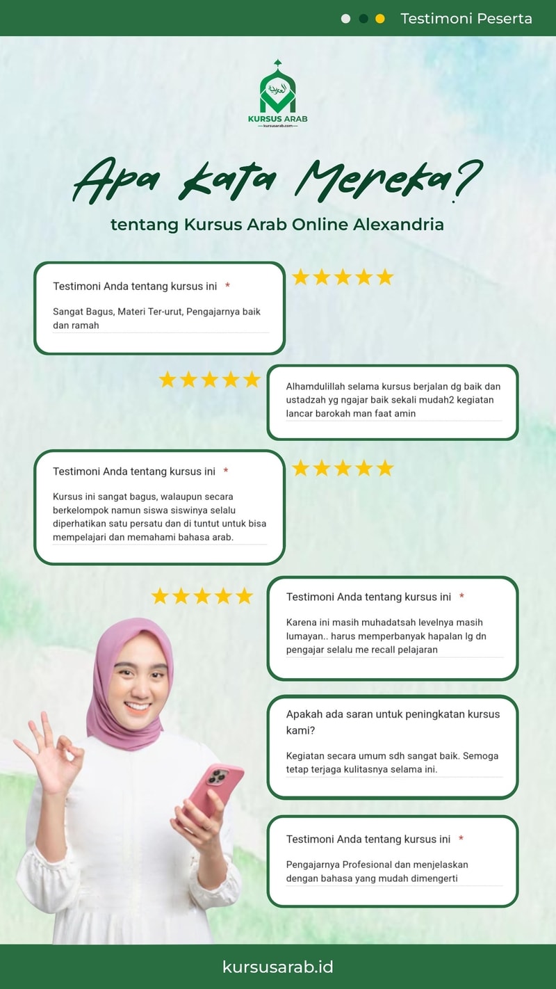 Testimoni Kursus Arab Online Alexandria