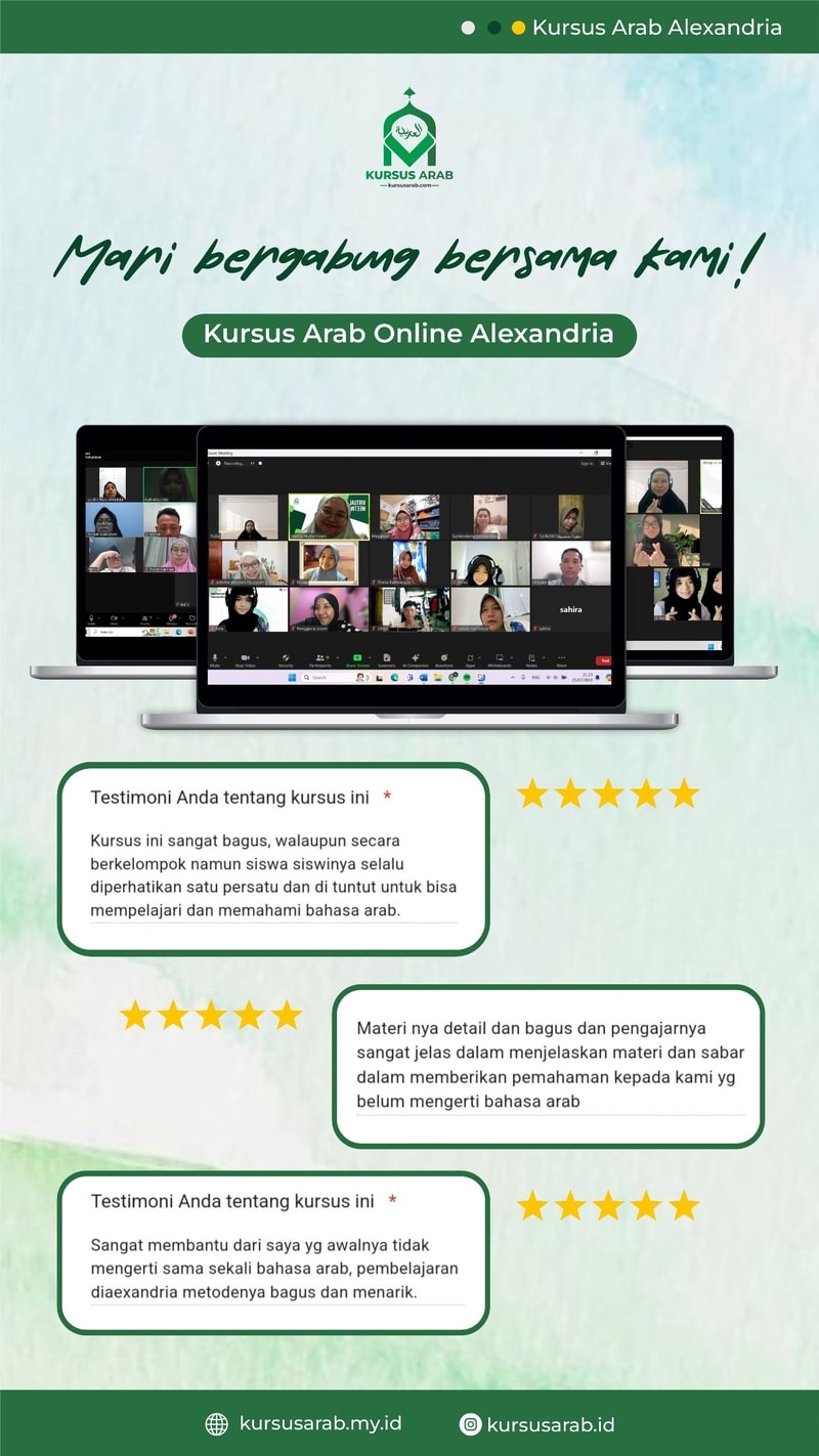 Testimoni Kursus Arab Online Alexandria