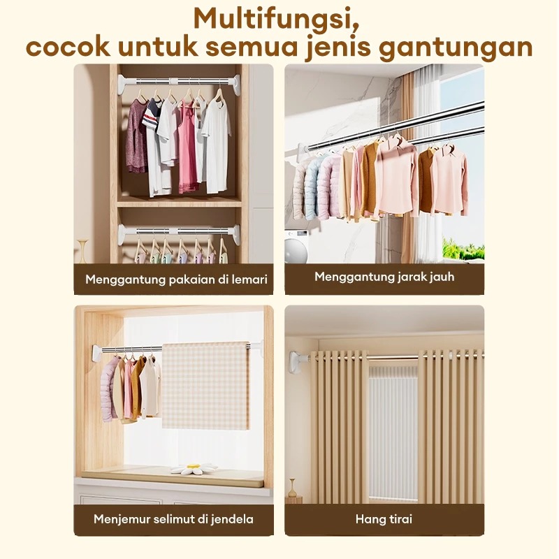 Buat pasang gorden tanpa ngerusak kusen jendela
